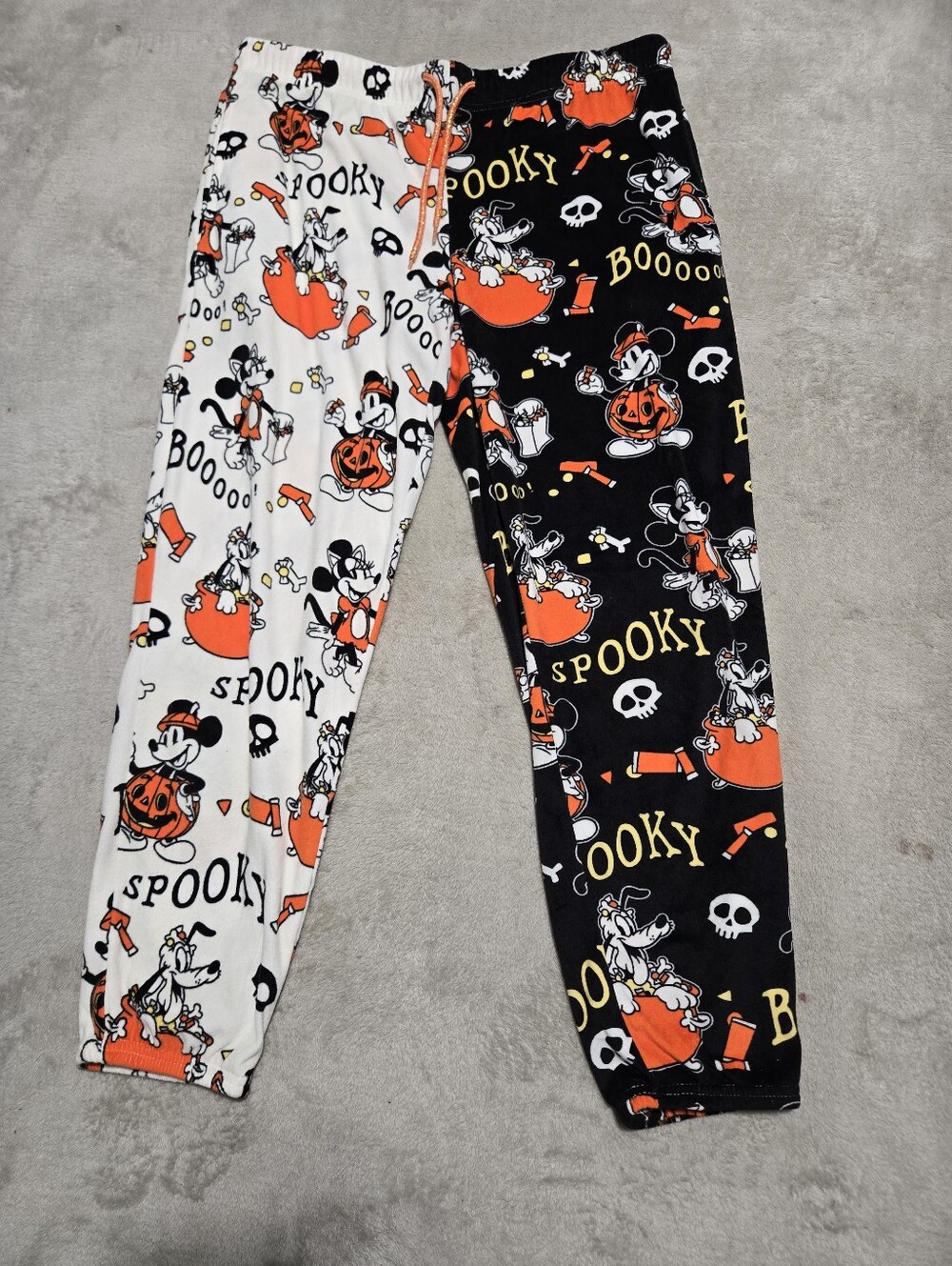 Disney Halloween Mickey Mouse Fleece Pajama Bottoms Womens Size Medium (8-10)